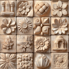 floral pattern featuring intricate designs, India style pattern