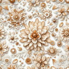 floral pattern featuring intricate designs, India style pattern