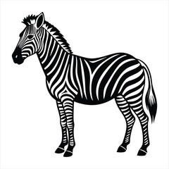 Zebra silhouette vector
