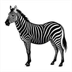 Zebra silhouette vector