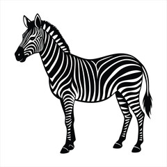 Obraz premium Zebra silhouette vector