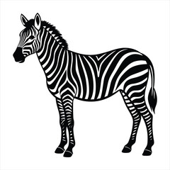 Zebra silhouette vector