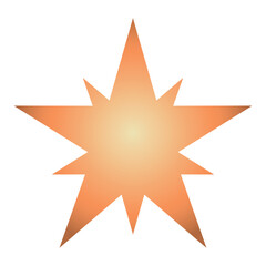 Obraz premium Vector image of a golden star icon with a white background