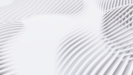 Naklejka premium Abstract Curved Shapes. White Circular Background.