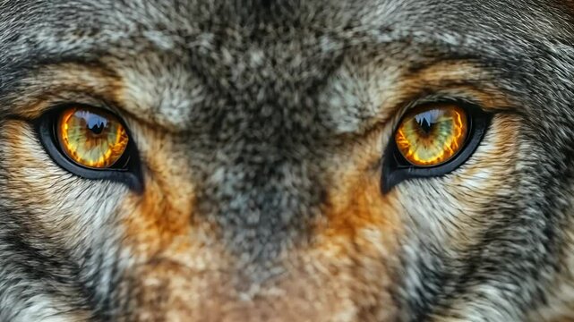 Wolf Eyes Close Up.