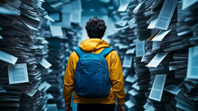 Lost in a Sea of Paper.
