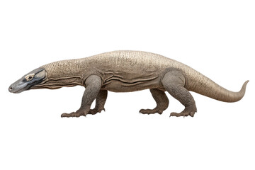 Fototapeta premium Komodo Dragon Isolated on Transparent Background