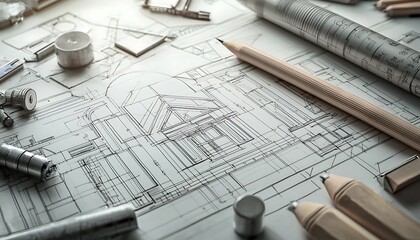 Detailed drawings showcasing architectural design tools.