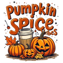 pumkin spice vibe  t-shirt design
