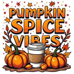 pumkin spice vibe  t-shirt design