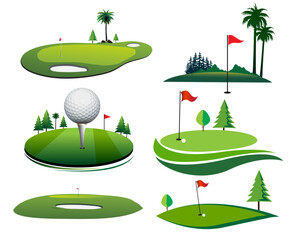Golf course logos collection
