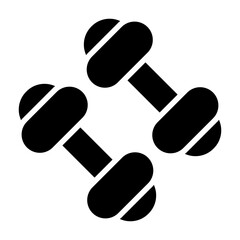 therapy barbell Solid icon