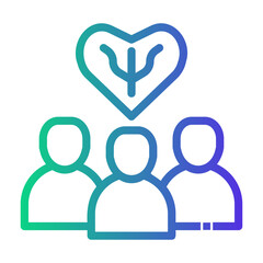 therapy group Line Gradient Icon