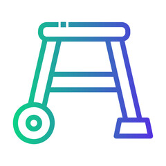 zimmer frames Line Gradient Icon
