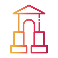 building blocks toys Line Gradient Icon