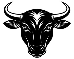 Vector image of an bull head on a white background