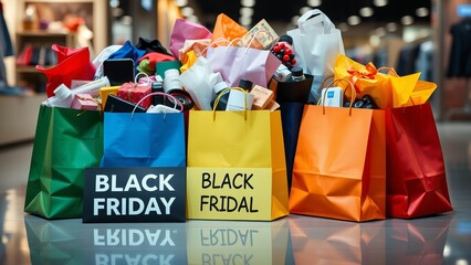 Black Friday Shopping Extravaganza with Bright Bags