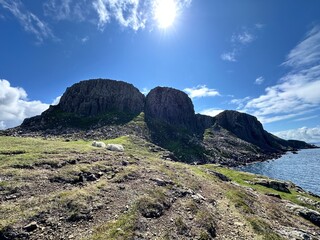 mountains and sky