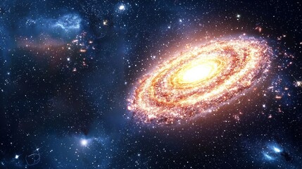 Stunning Spiral Galaxy in Cosmic Explosion of Celestial Energies
