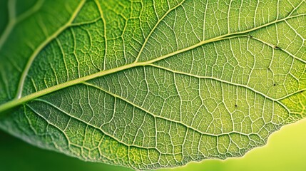 Obraz premium Detailed Macro Photograph of Leaf Texture