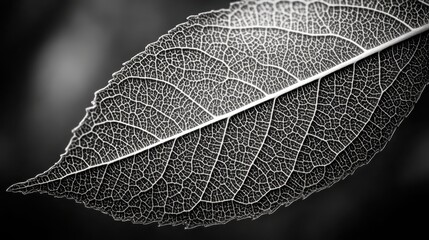 Detailed Macro Photograph of a Leaf's Texture