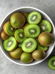 Fototapeta premium Fresh Kiwi Fruit in Bowl