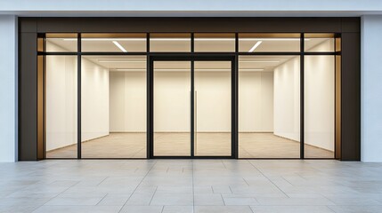 Modern Brown Doors in Minimalist Space