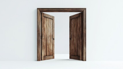 Classic Wooden Door in Minimalist Style