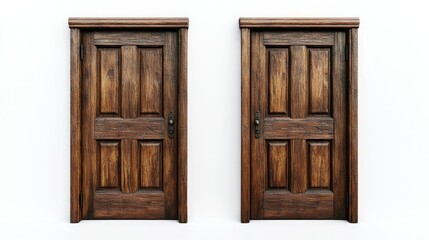 Obraz premium Wooden Door 3D Illustration for Creative Projects