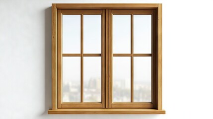 Fototapeta premium Double Pane Brown Window in Natural Light