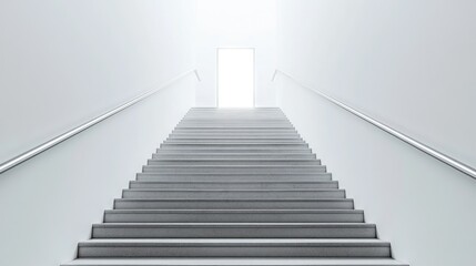 Fototapeta premium Dramatic Perspective of a Staircase Leading to Light