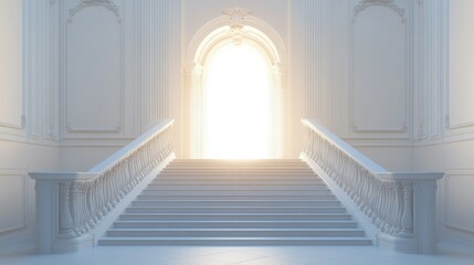 Elegant Staircase with Dramatic Perspective View