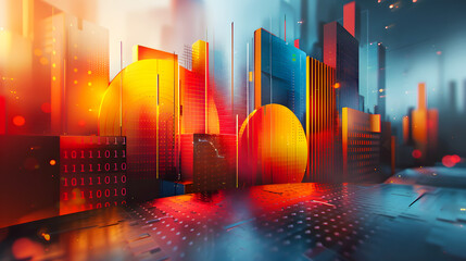 Colorful Abstract Financial Growth Representation