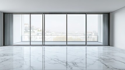 Fototapeta premium Modern Stylish Interior with Large Windows