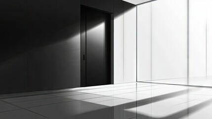 Fototapeta premium Sleek Minimalistic Interior Vector Drawing