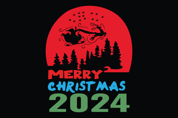 merry Christmas 2024 tshirt design