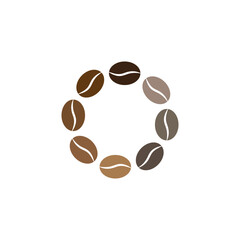 Coffee beans Logo Template vector icon design