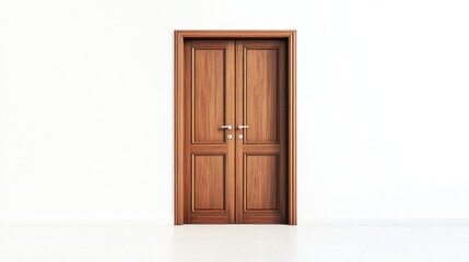 Stylish Double Wooden Doors for Interior Spaces