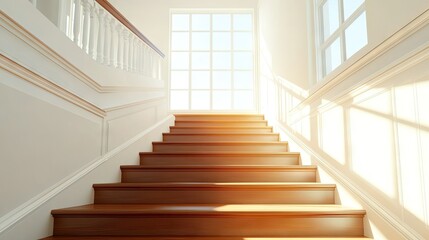 Fototapeta premium Modern Stylish Staircase with Natural Light