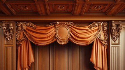 Opulent 3D Illustration of Artistic Drapery Design