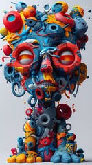 Abstract 3D Surreal Character Art: A Whimsical Journey