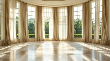 Fototapeta premium Inviting Empty Room with Natural Light