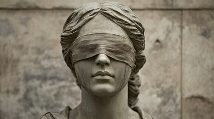 Fototapeta premium statue of justice with a blindfold covering her eyes