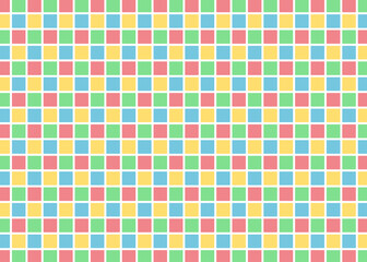 四角柄のパターン、タイル、格子状、ポップな背景素材