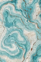 Fototapeta premium Marble texture in shades of blue and brown, creating a luxurious and natural stone pattern for backgrounds and design projects. 