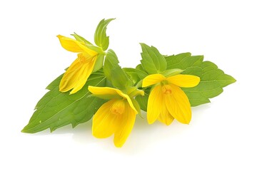 Naklejka premium Yellow Archangel Isolated on White Background. Beautiful Archangel Flower