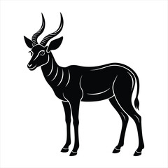 Fototapeta premium Antelope silhouette vector