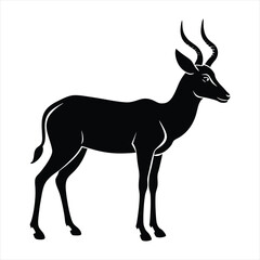 Fototapeta premium Antelope silhouette vector