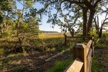 Wood fence with coastal view