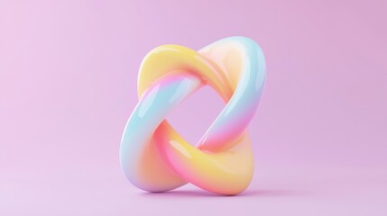Abstract 3D Rendered Colorful Shapes: A Visual Symphony